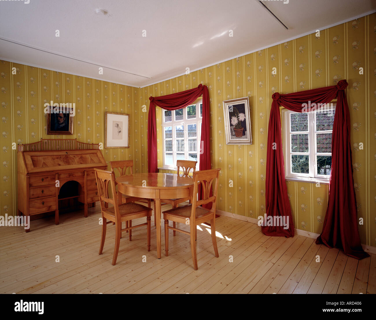 Worpswede, Barkenhoff, Heinrich Vogeler Gedenkstätte, Rilke-Zimmer Banque D'Images