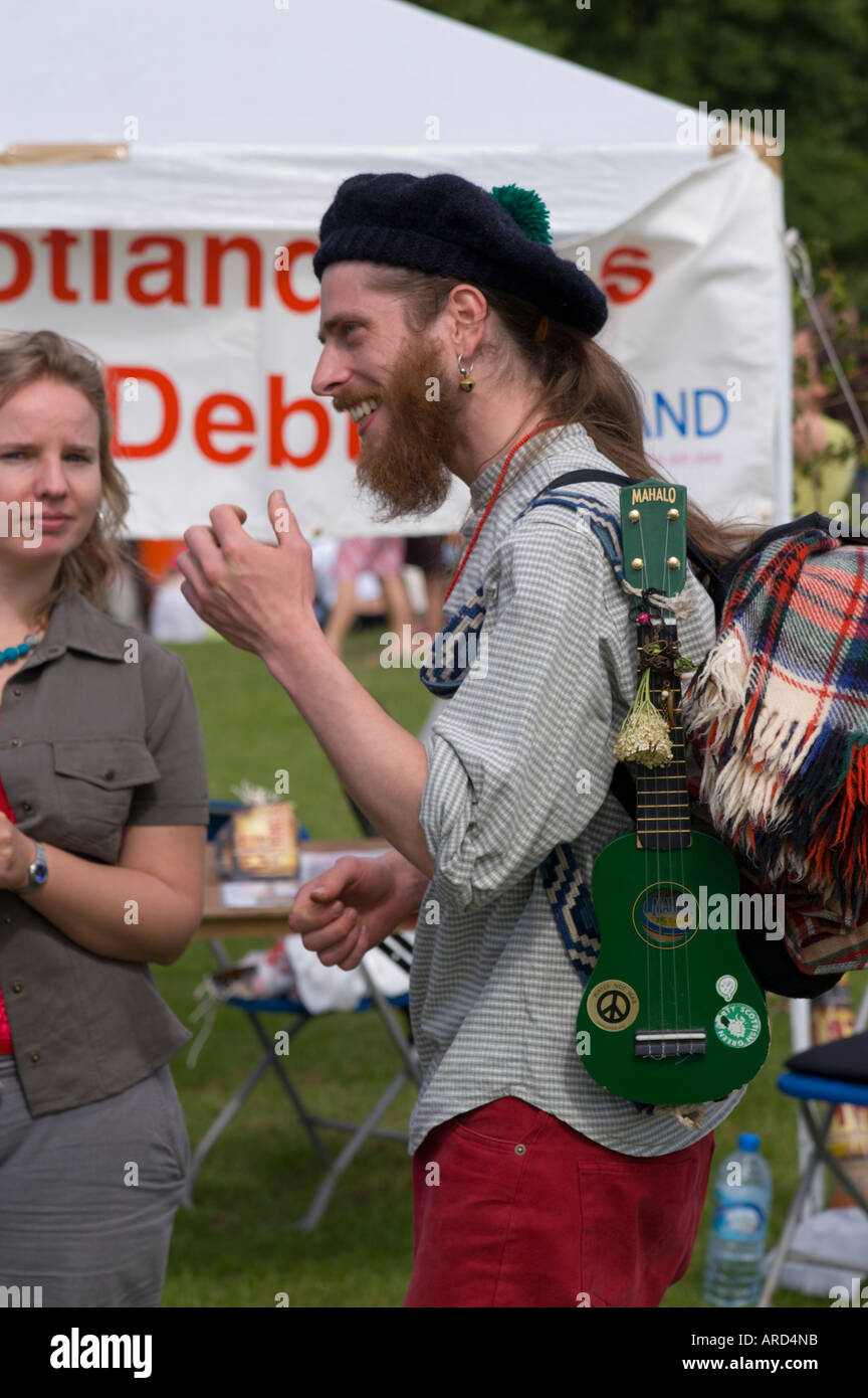 Treefest Inverleith Park Edimbourg Ecosse festival ukulele Ecossais vert Banque D'Images