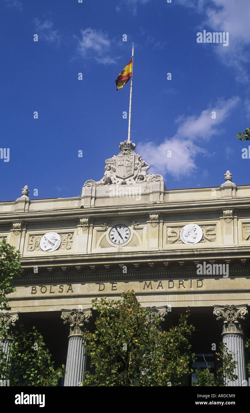 Stock Exchange, Madrid, Espagne Banque D'Images