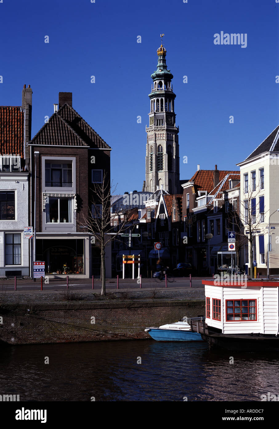 Middelburg, Stadtansicht, Blick über den Binnenhafen Banque D'Images