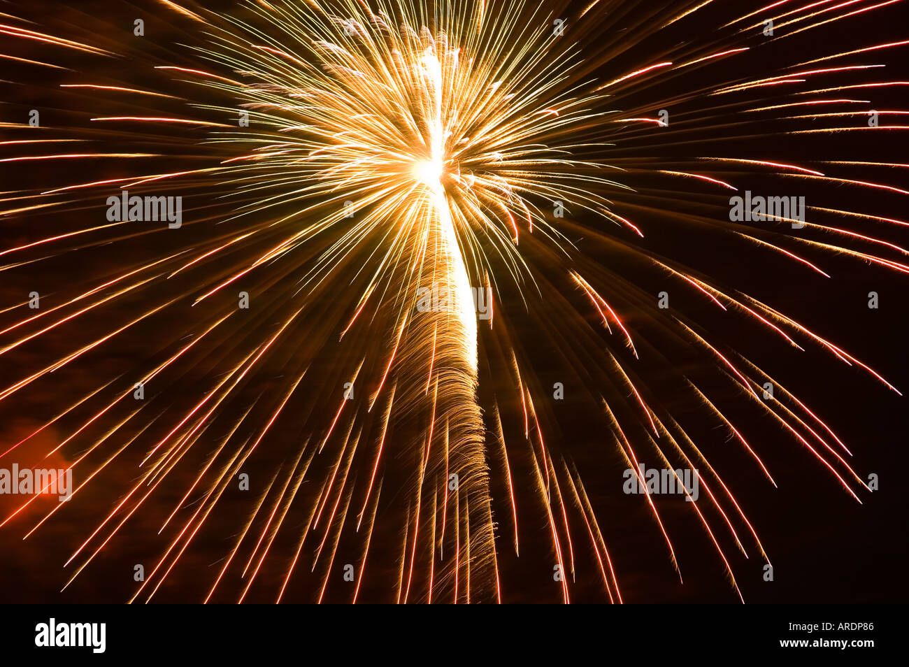 Au cours de l'éclatement d'artifice de la rivière Sumida à Tokyo au Japon Banque D'Images