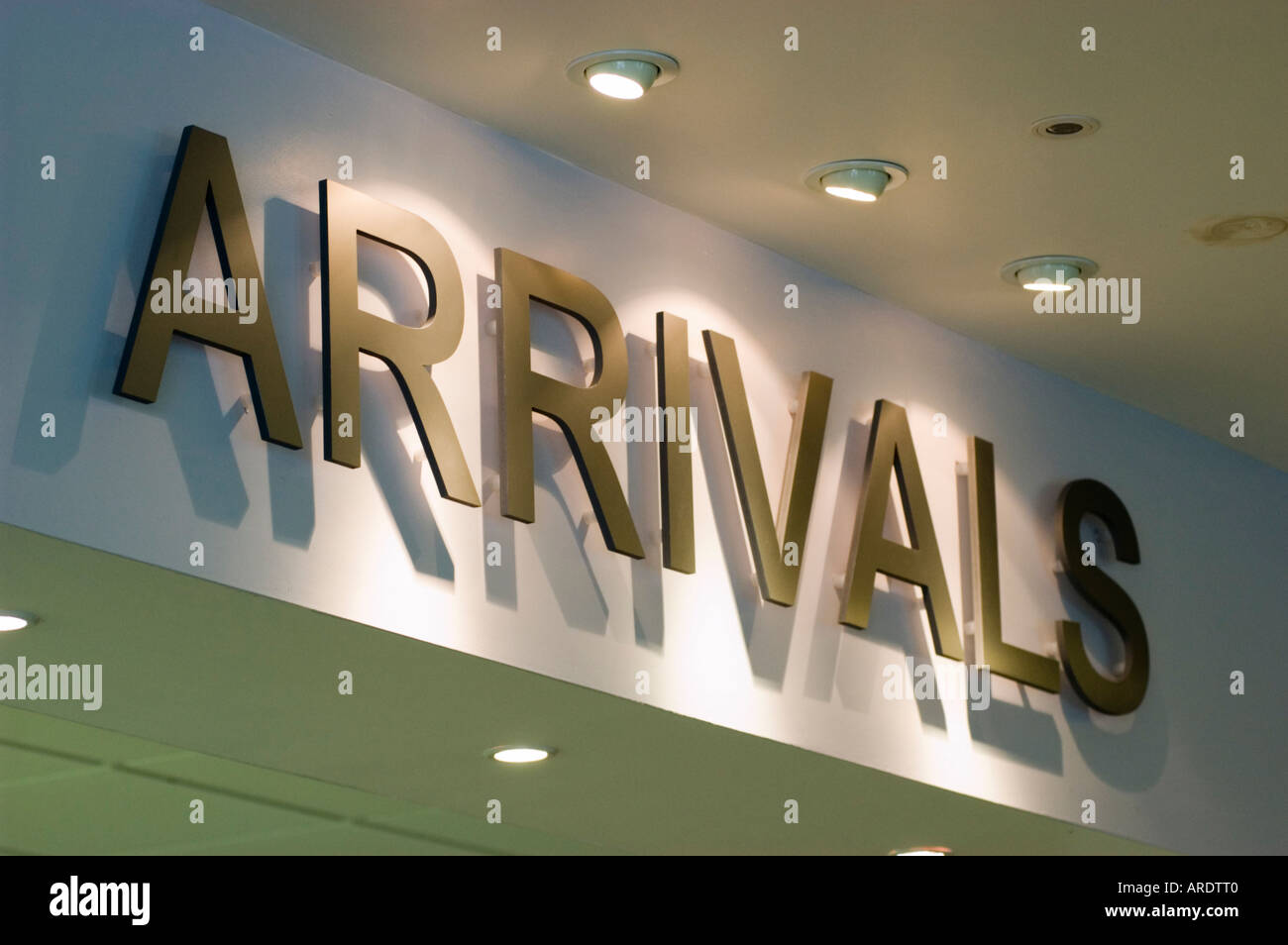 Inscrivez-vous à l'aéroport d'arrivée Banque D'Images