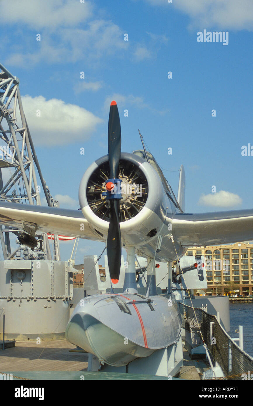 Sur l'USS North Carolina, Wilmington, Caroline du Nord, États-Unis Banque D'Images