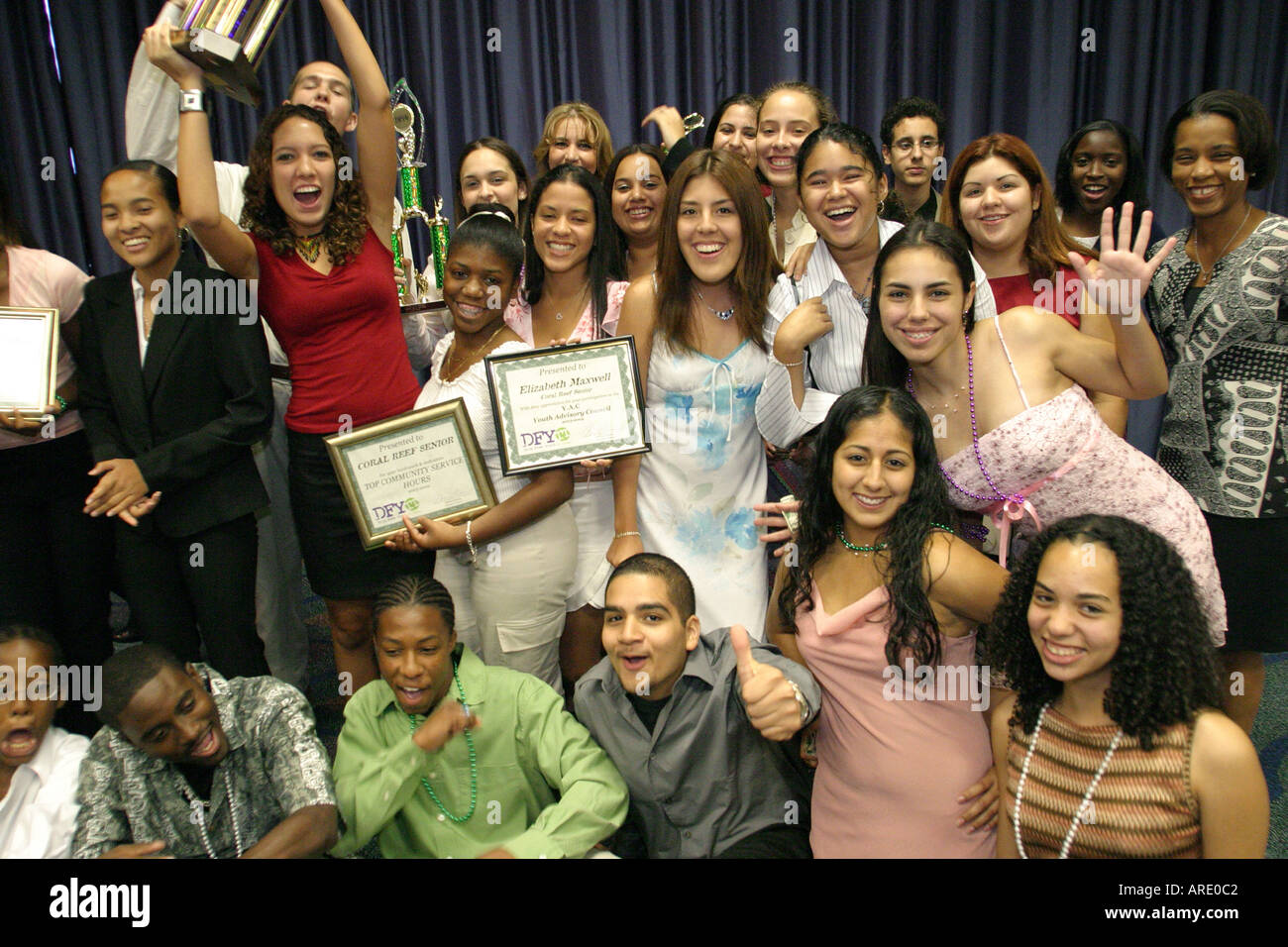 Miami Florida,Hyatt Regency,hôtels d'hôtel hôtels motels inn motel,Ddrogues jeunes en ville,club DFYIT,déjeuner de prix,lycée,campus,étudiant studen Banque D'Images