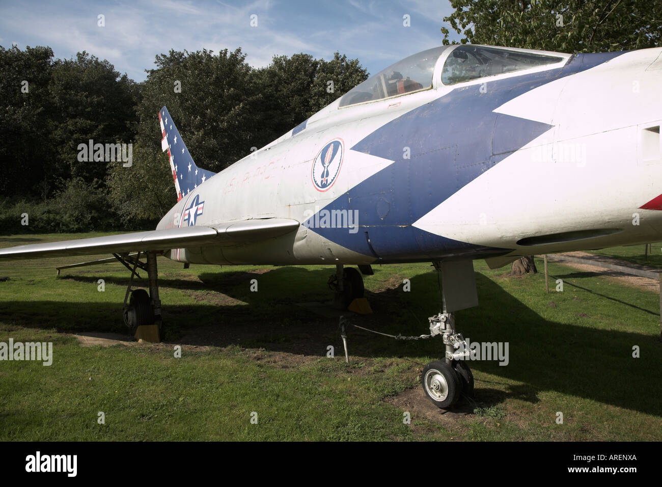 North American F 100D Super Sabre Flixton aviation museum Suffolk Angleterre Banque D'Images