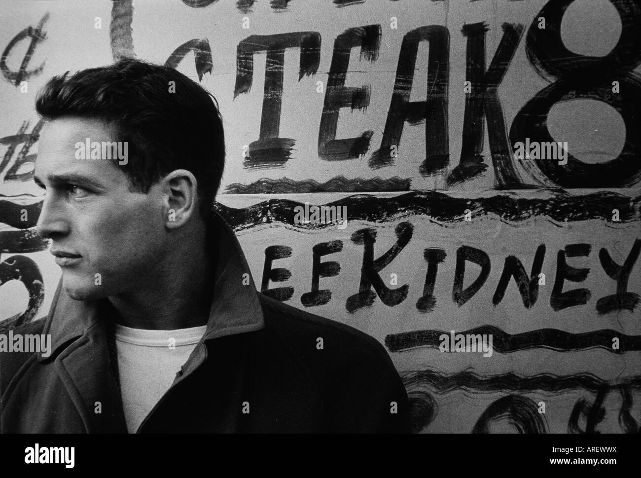 Portrait de profil de l'acteur Paul Newman Banque D'Images