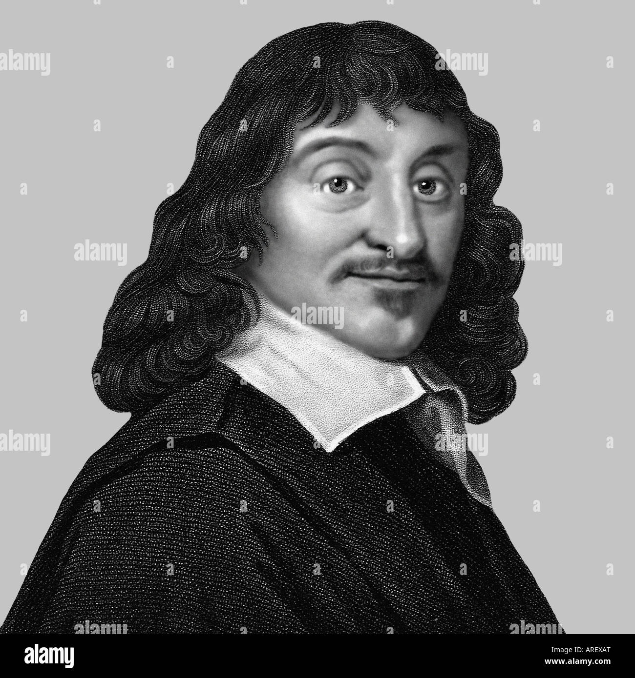 René Descartes Mathématicien, philosophe français 1650 1596 Banque D'Images