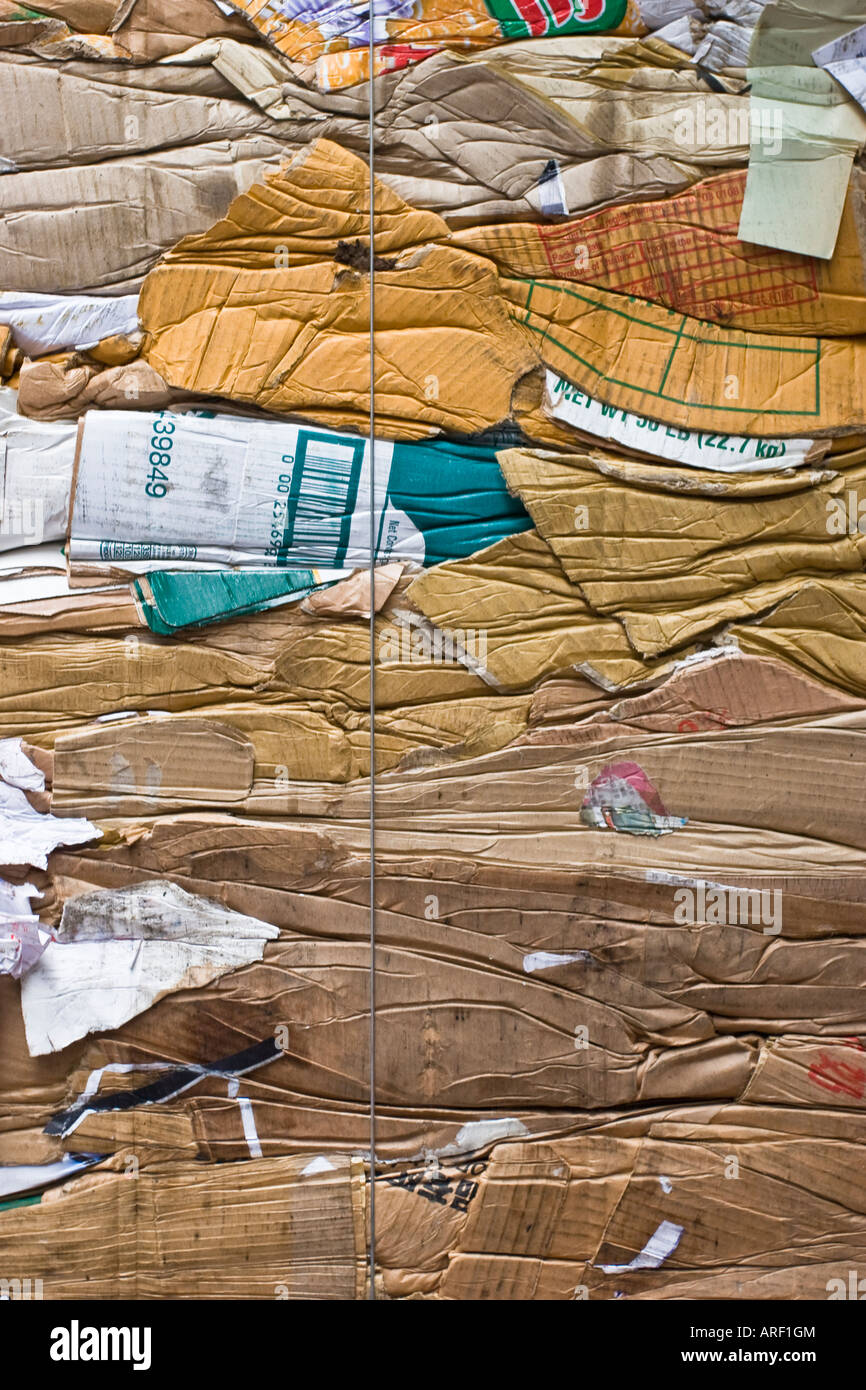 Pour le recyclage du carton Banque D'Images