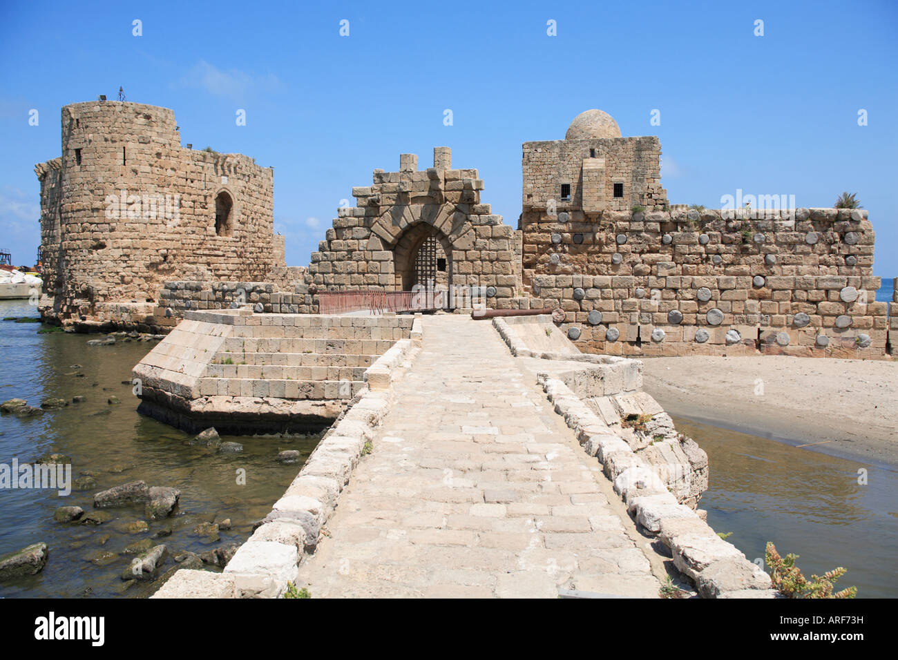 Château de la mer croisée Sidon Liban Saida Banque D'Images