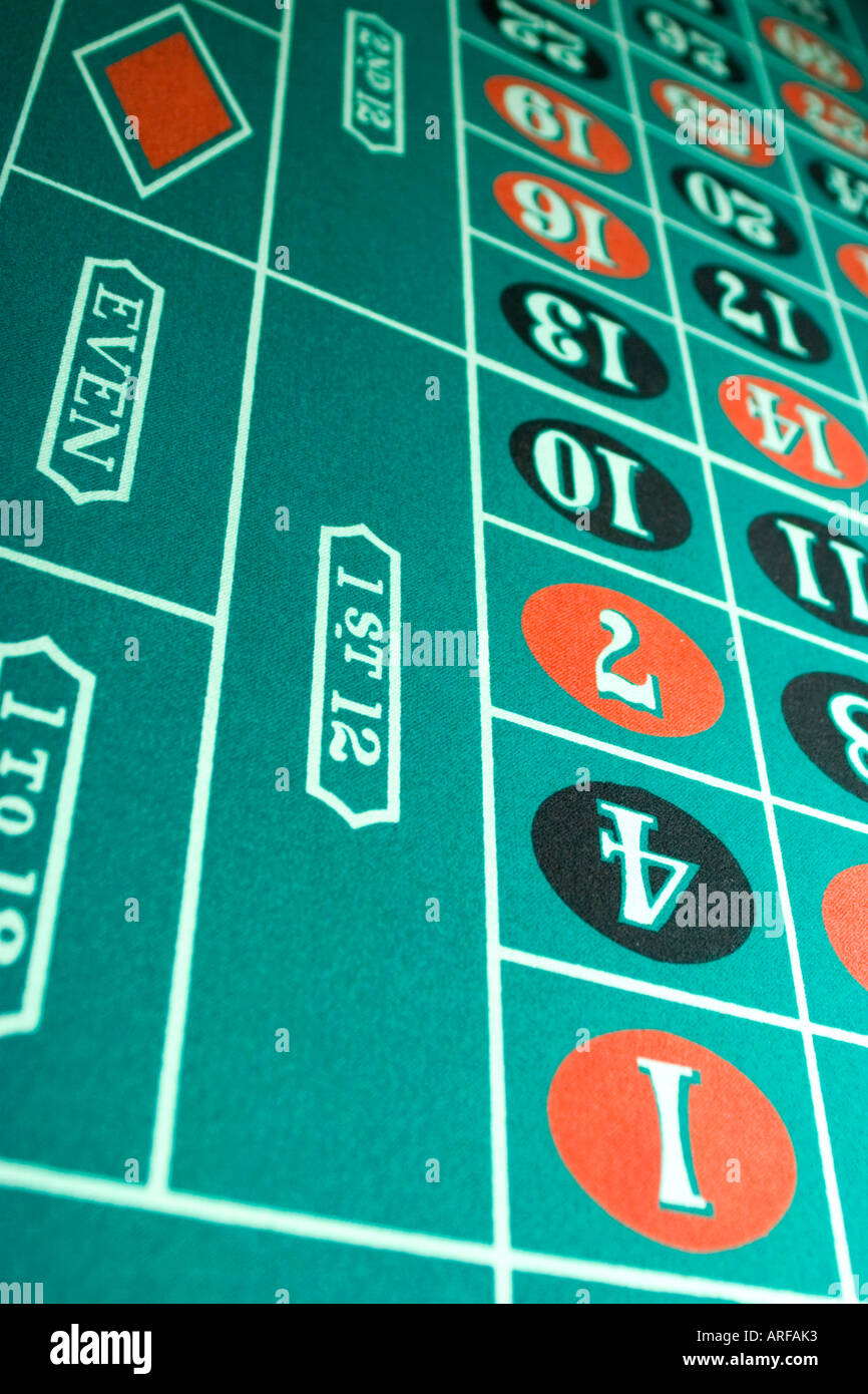 La roulette gaming board- Banque D'Images
