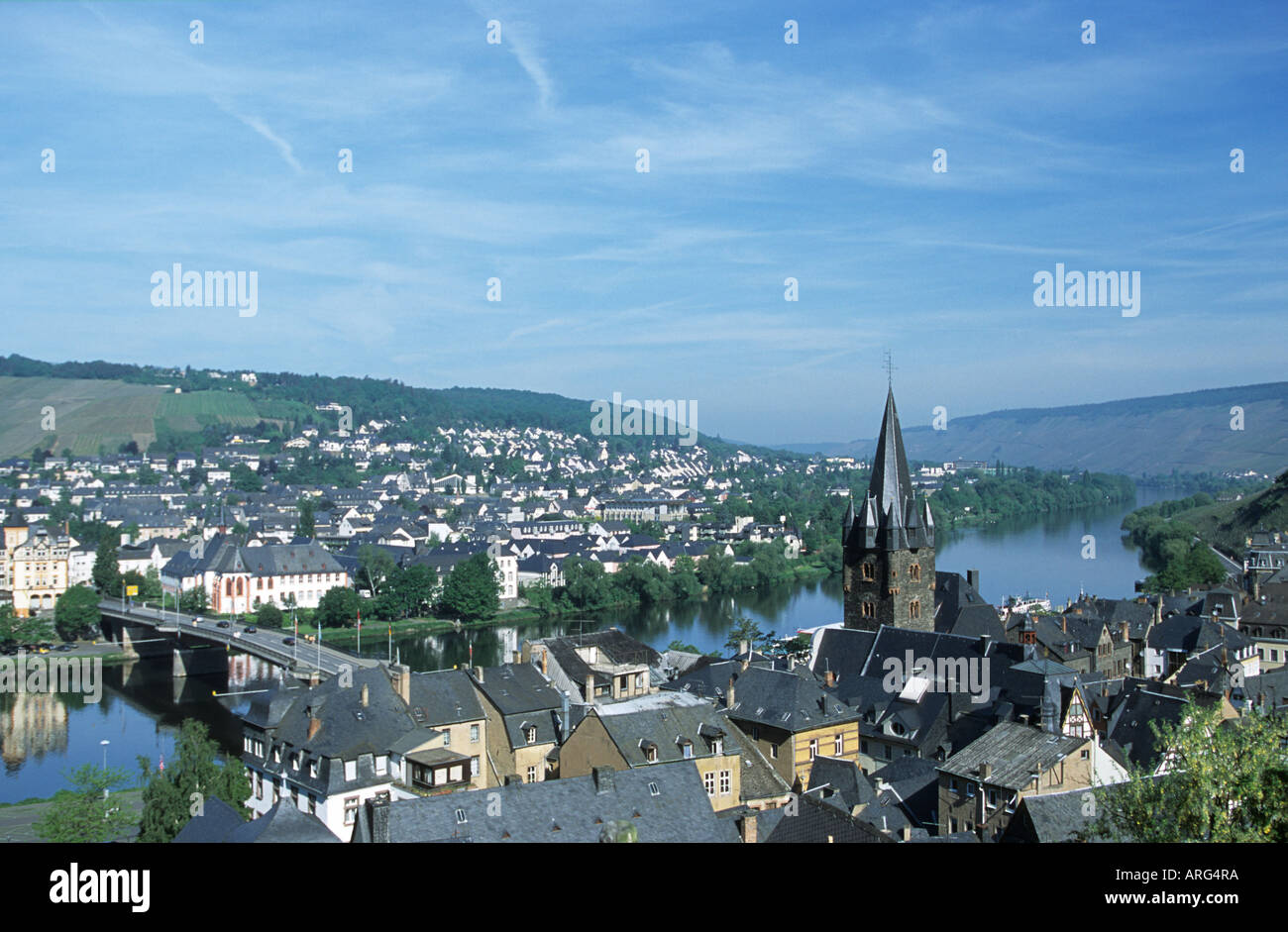 Skyline de Bernkastel Kues Banque D'Images