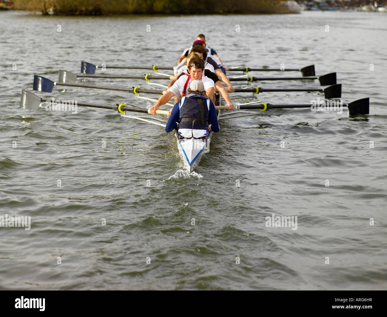 L'aviron huit complet Banque D'Images