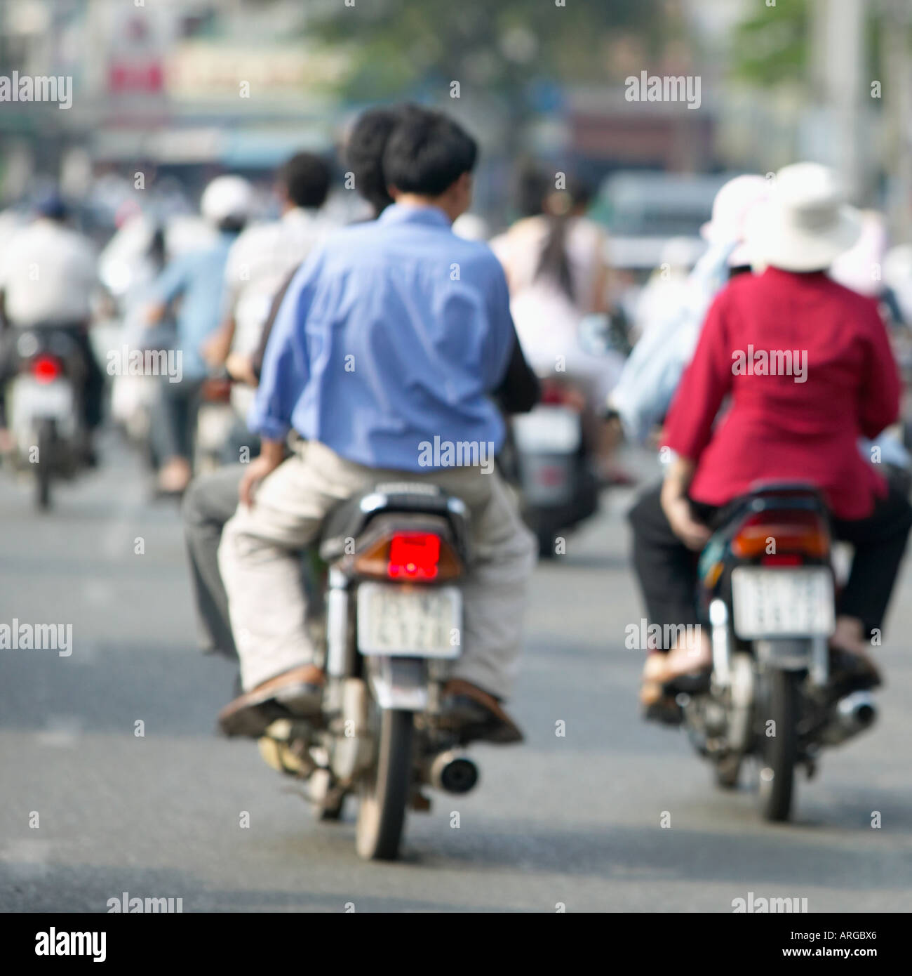 Trafic dans Saigon. Banque D'Images