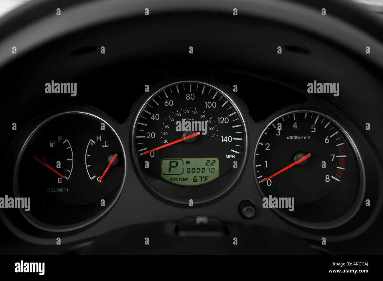 2007 Subaru Forester 2.5 XT Sport en bleu - Compteur/compte-tours Banque D'Images