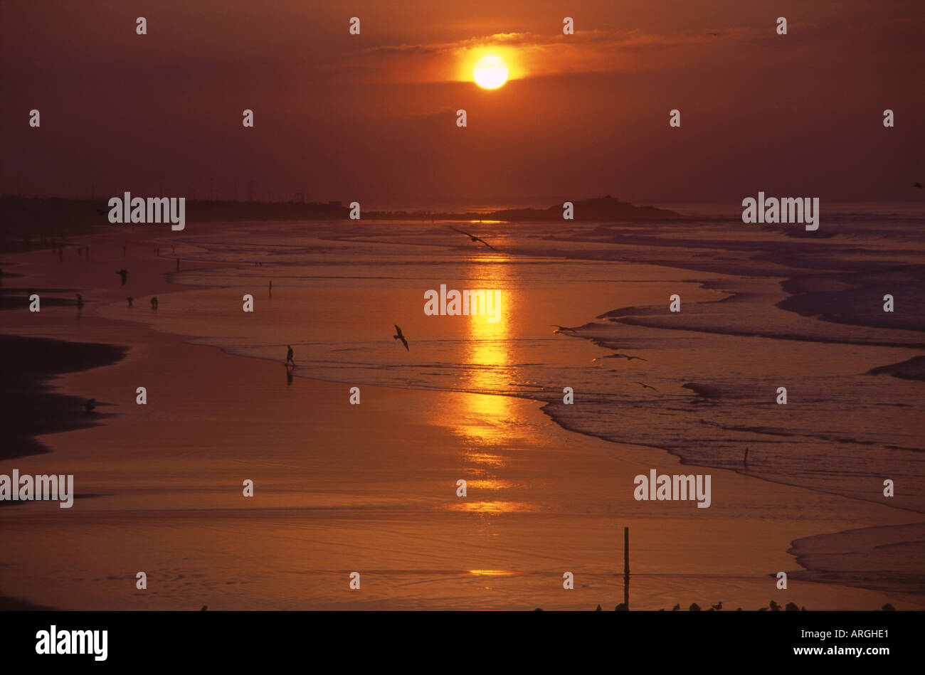 Dar el Baida Plage Corniche Ain Diab'Océan Atlantique de l'Ouest Région du Grand Casablanca Maroc Maghreb Afrique du Nord maghrébin Banque D'Images