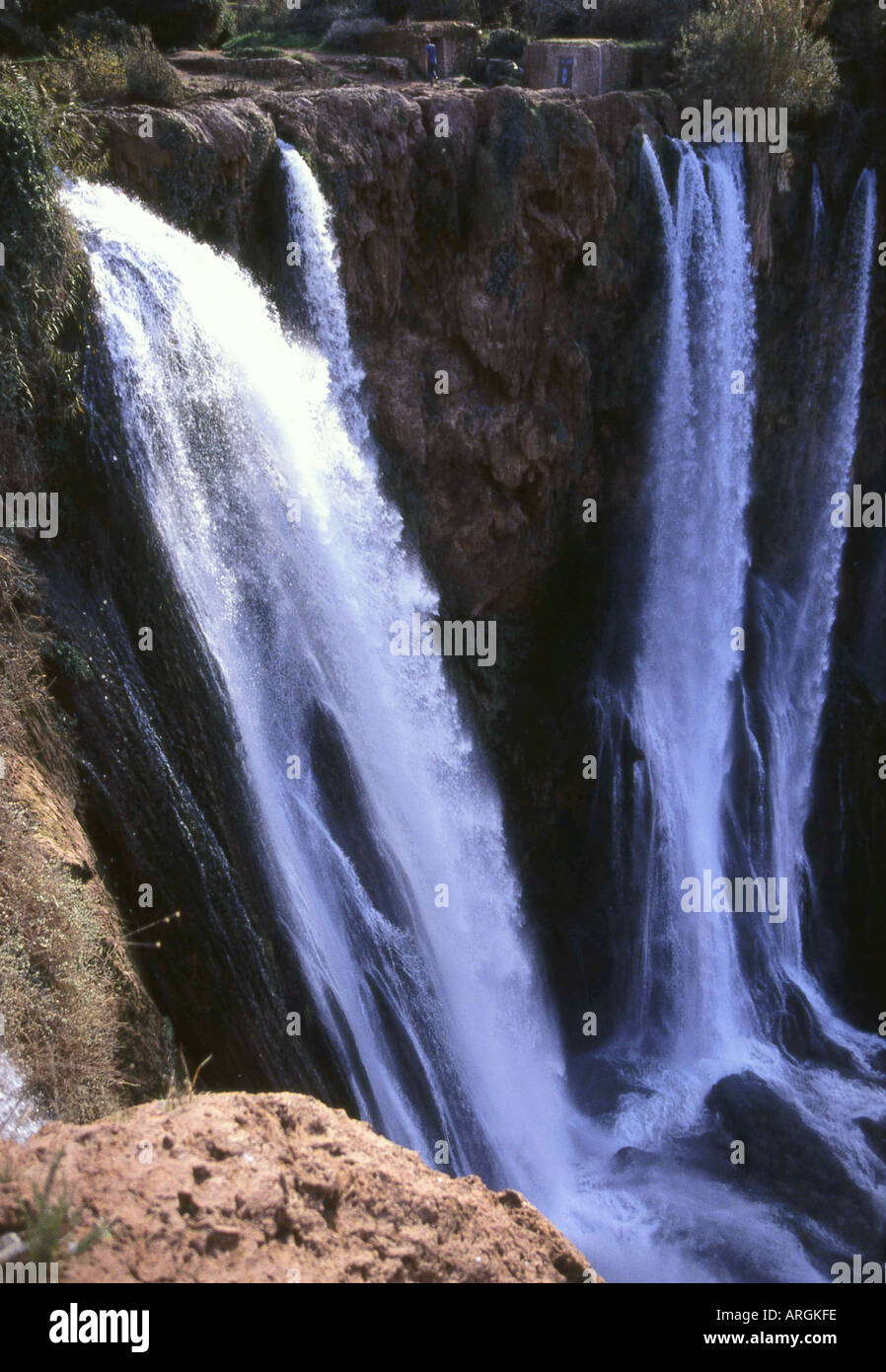 Cascades d'Ouzoud Cascades Falls Grand Moyen Atlas Tanaghmeilt Azilal Maroc Maghreb Afrique du Nord berbère maghrébine Banque D'Images