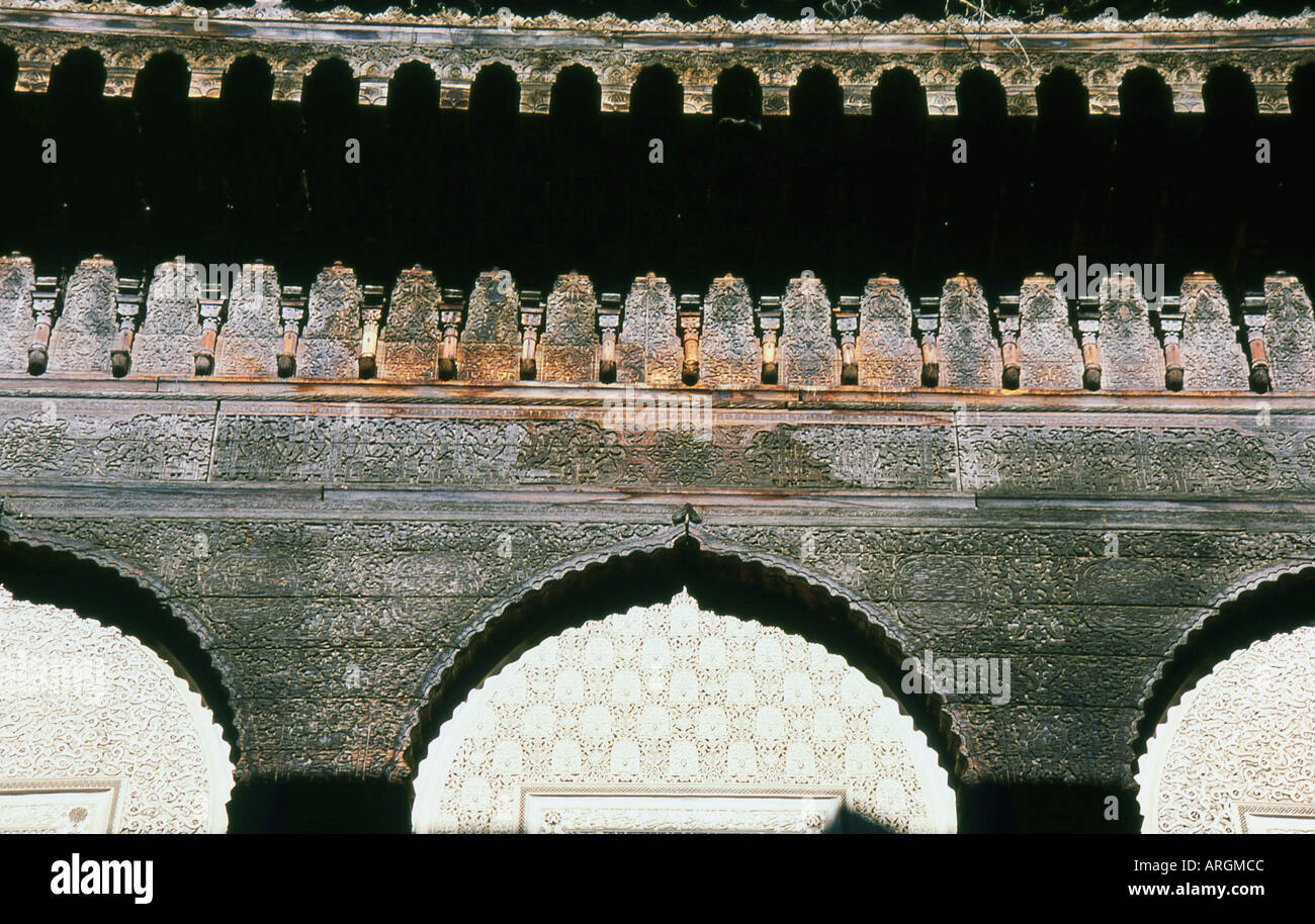 Medersa Bou Inania Bouinania Fes el Bali l'ancienne médina Fès Maroc Fès-Boulemane le nord du Maroc Maghreb Afrique du Nord Banque D'Images