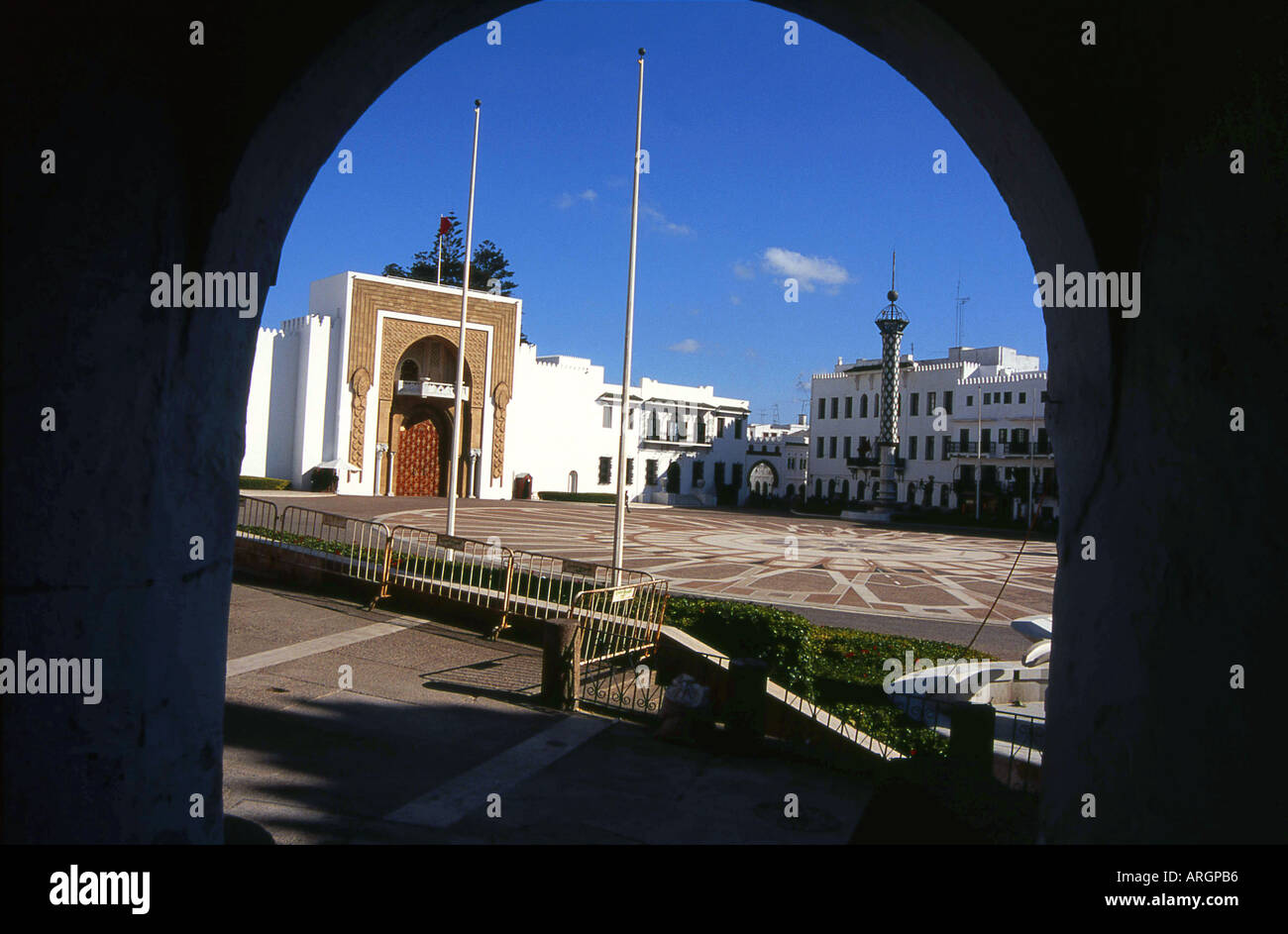 Bab er-Rouah Palais Royal Tétouan Place Hassan II du Maroc place Tetuan Tangier-Tétouan Afrique du Nord marocain Banque D'Images