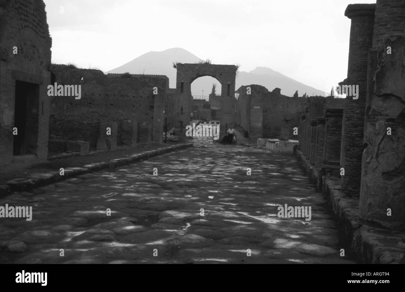 Vue panoramique sur les ruines de Pompéi Pompei Scavi Naples Napoli Campania Italie péninsule Italienne Italia Europe Banque D'Images