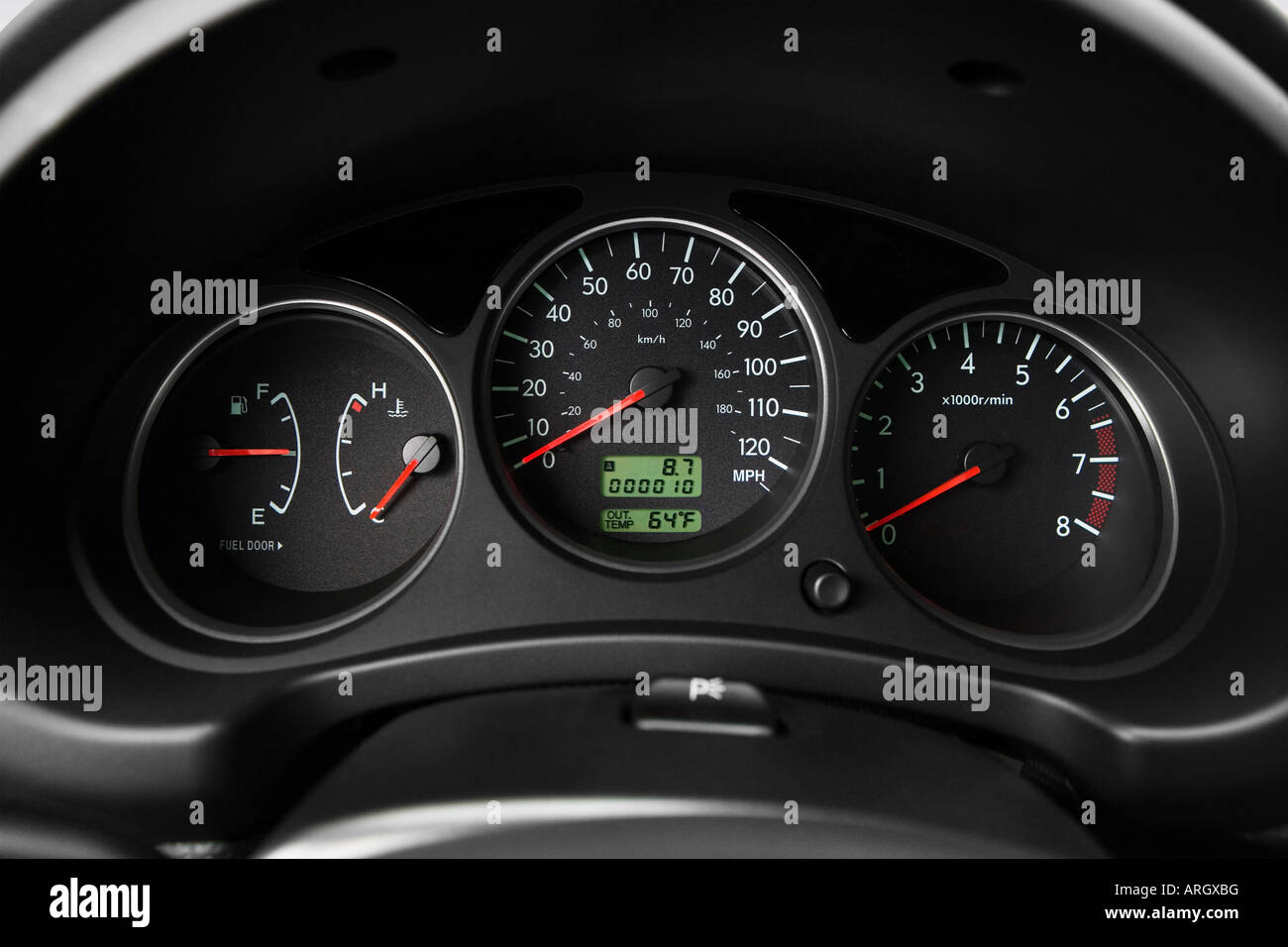 2007 Subaru Forester 2.5 X Sports en gris - Compteur/compte-tours Banque D'Images