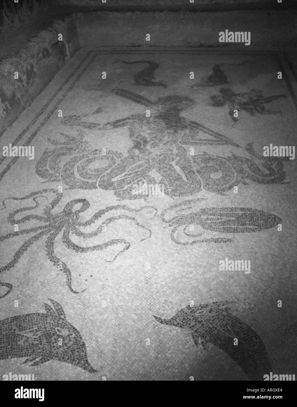 Vue détaillée des ruines d'Herculanum Herculanum Naples Napoli Campania Italie péninsule Italienne Italia Europe Banque D'Images