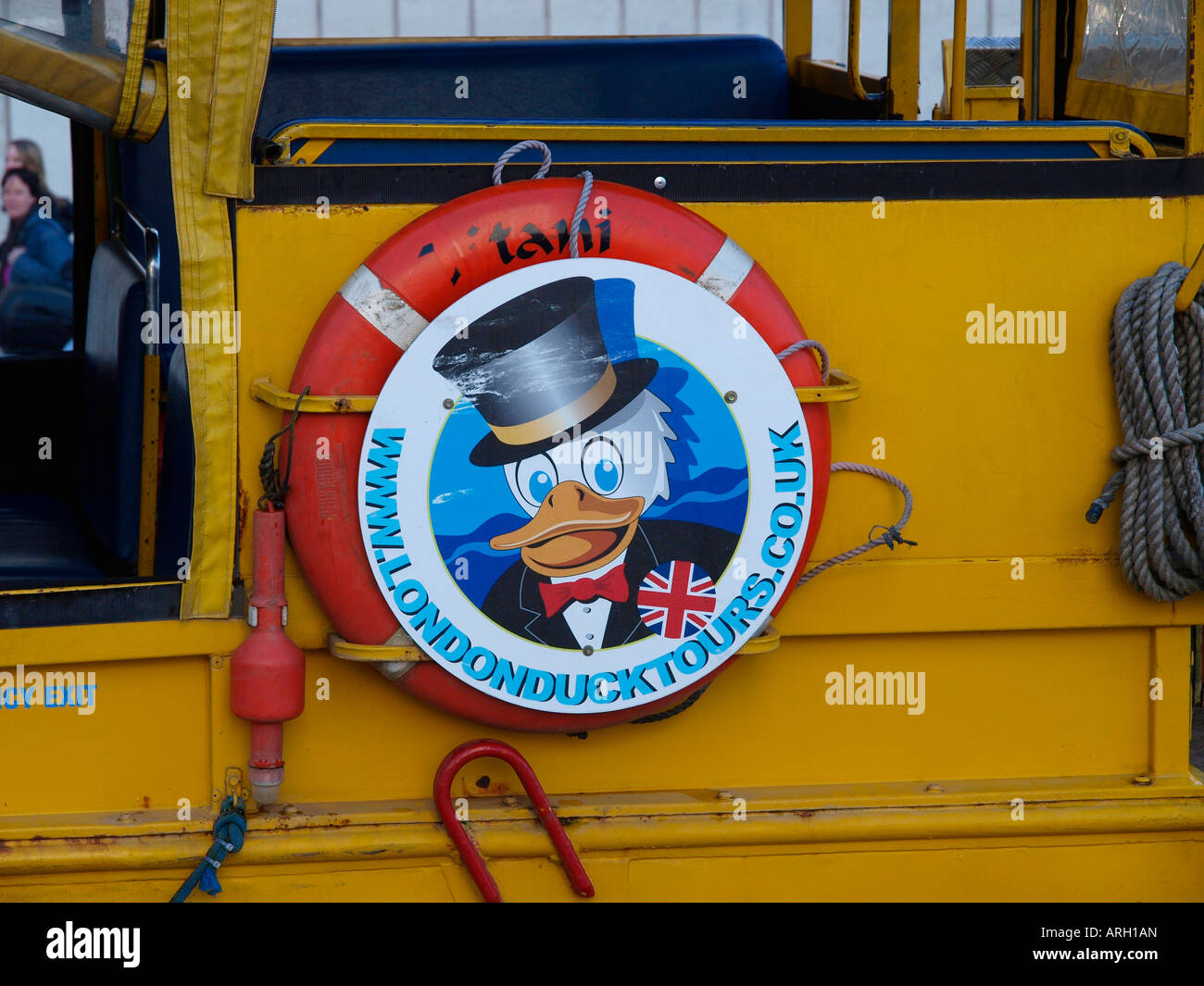 Véhicule Ducktours par Jubilee Gardens England UK London Lambeth Banque D'Images