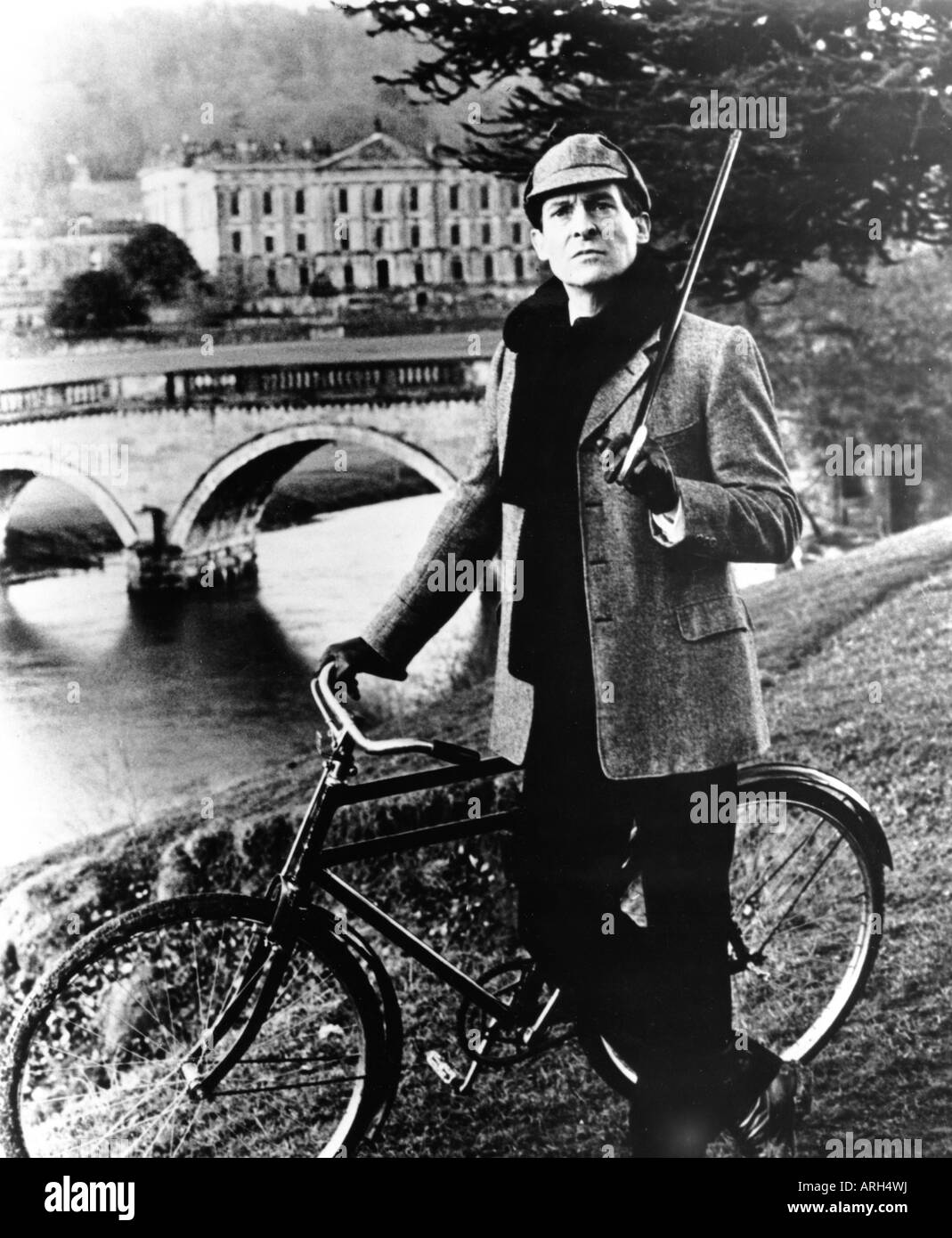 Brett, Jeremy, 3.11.1933 - 12. 9.1995, acteur britannique, pleine longueur, dans le rôle de Sherlock Holmes, années 1980 - 1990, Banque D'Images