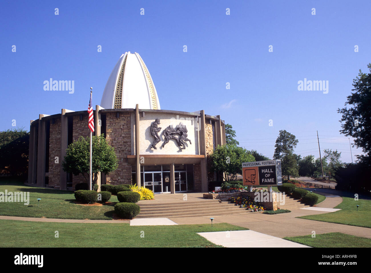 Pro Football Hall of Fame de Canton en Ohio Banque D'Images