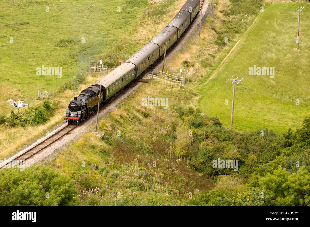 Le chemin de fer Swanage, Dorset, Angleterre Banque D'Images