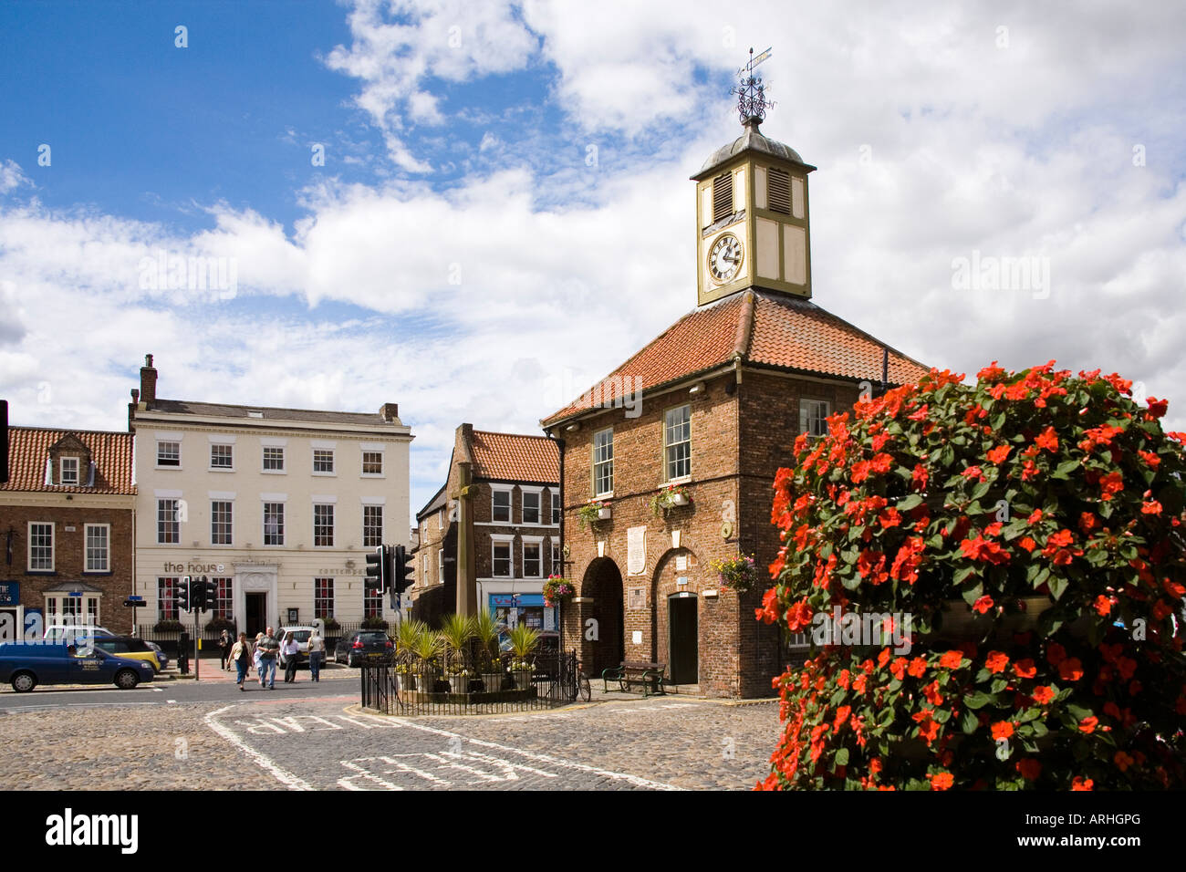 Yorkshire Yarm High Street Ville marché maintenant partie de Stockton on Tees Cleveland Banque D'Images