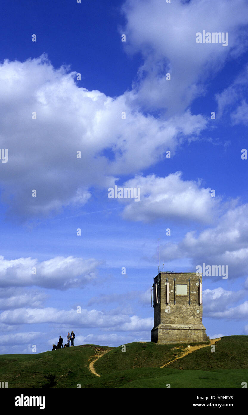 Ciel de haut de Bredon Hill, Worcestershire, Angleterre, RU Banque D'Images