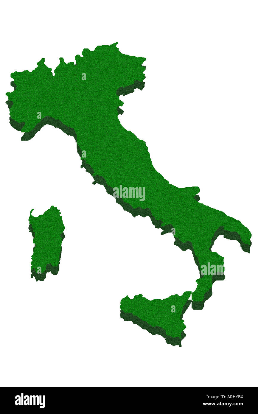 Carte de l'Italie Banque D'Images