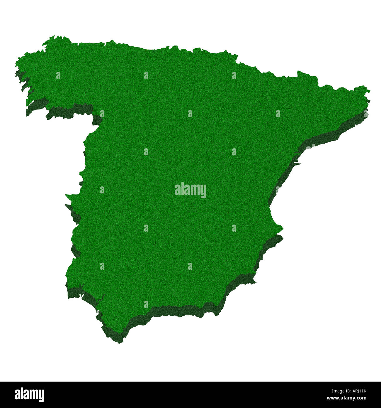 Carte de l'Espagne Banque D'Images