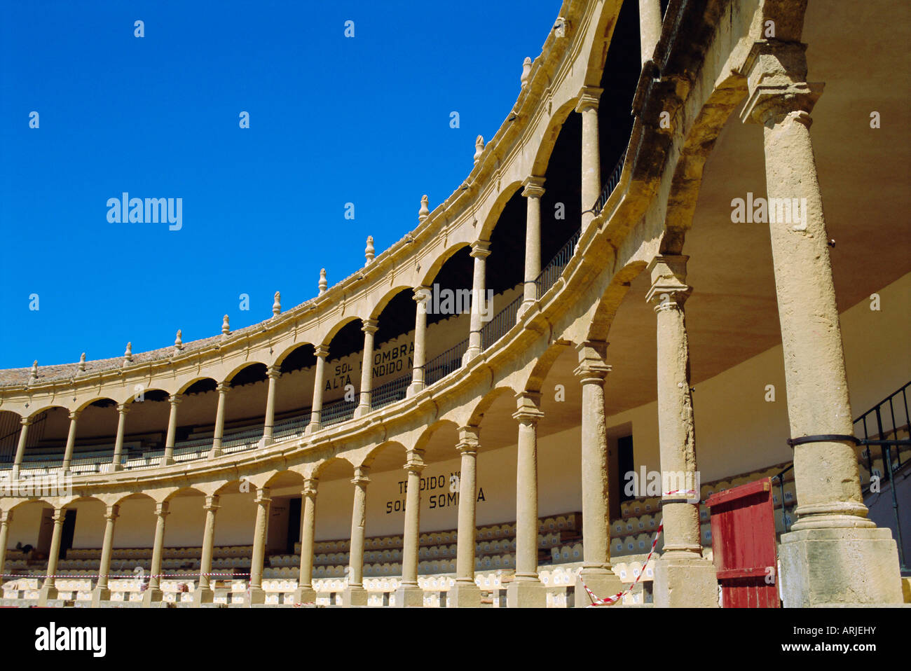 Les Arènes, la Plaza de Toros construite en 1784, la plus ancienne en Espagne, Ronda, Andalousie, Espagne Banque D'Images