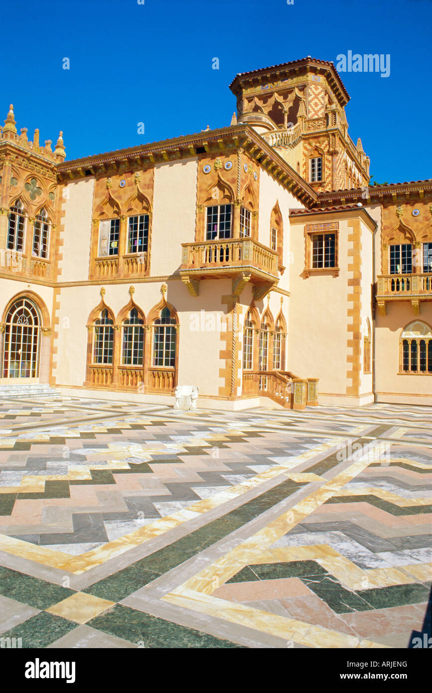 Le John et Mable Ringling Museum of Art, C'a d'Zan , Sarasota, Florida, USA Banque D'Images