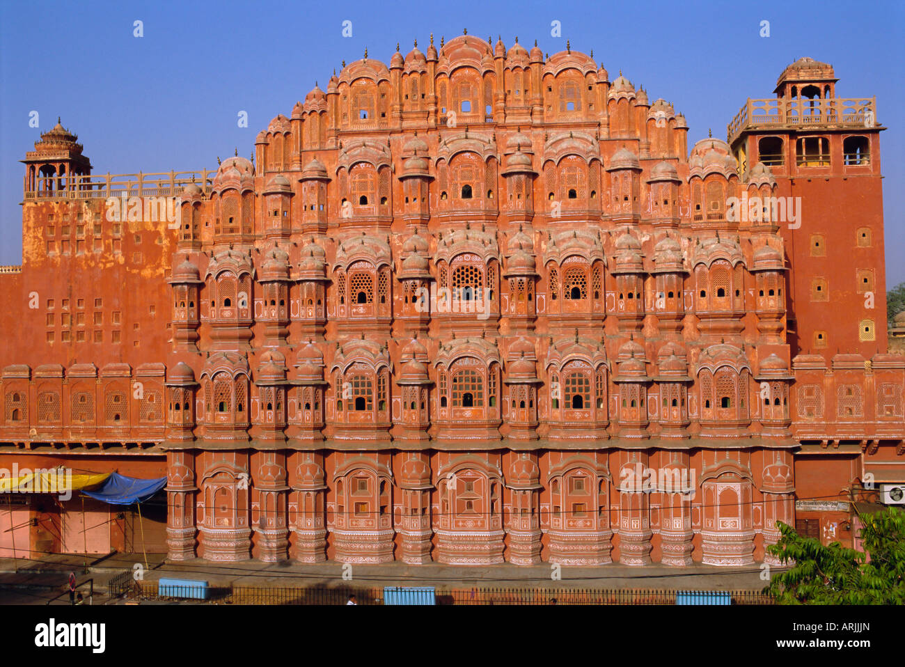 Le palais des vents, le Hawa Mahal, Jaipur, Rajasthan, Inde, Asie Banque D'Images Le palais des vents, le Hawa Mahal, Jaipur, Rajasthan, Inde, Asie Banque D'Images