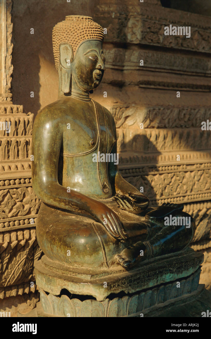 Statue de Bouddha, Haw Phra Kaew, Vientiane, Laos, Asie Banque D'Images