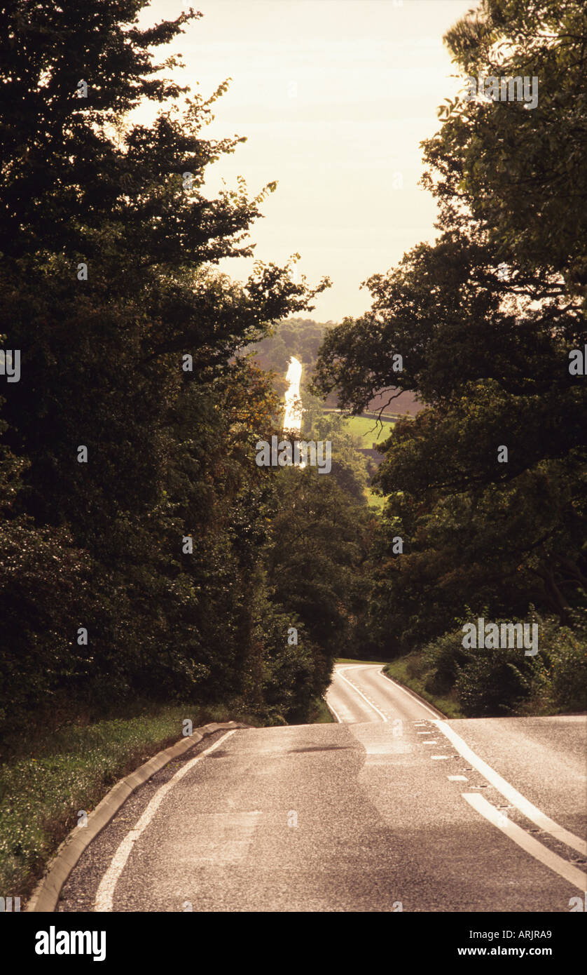 La Fosse Way vers Kingham England UK Banque D'Images