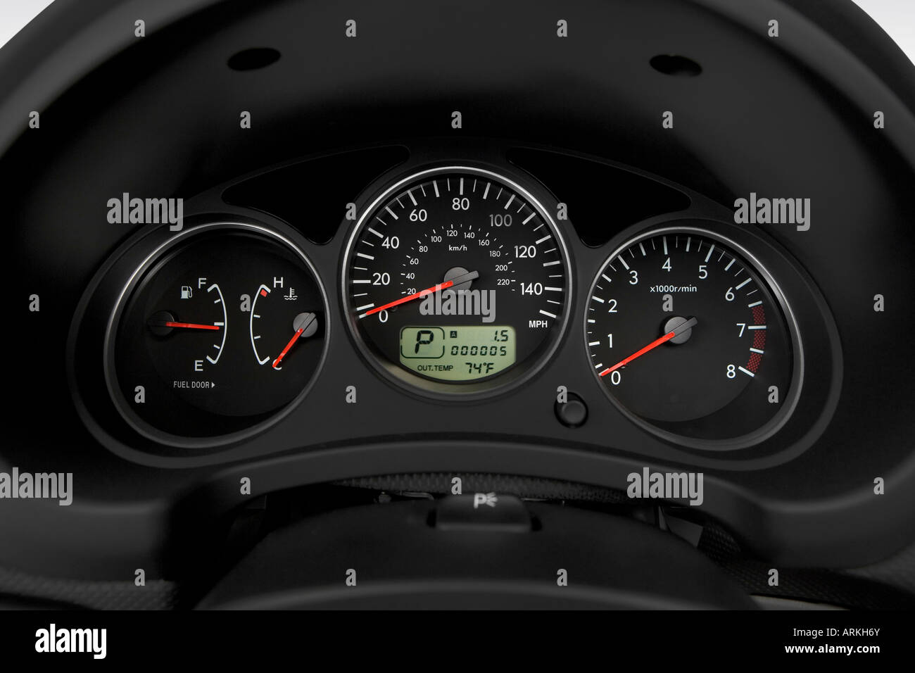 2008 Subaru Forester 2.5 XT Sport en gris - Compteur/compte-tours Banque D'Images