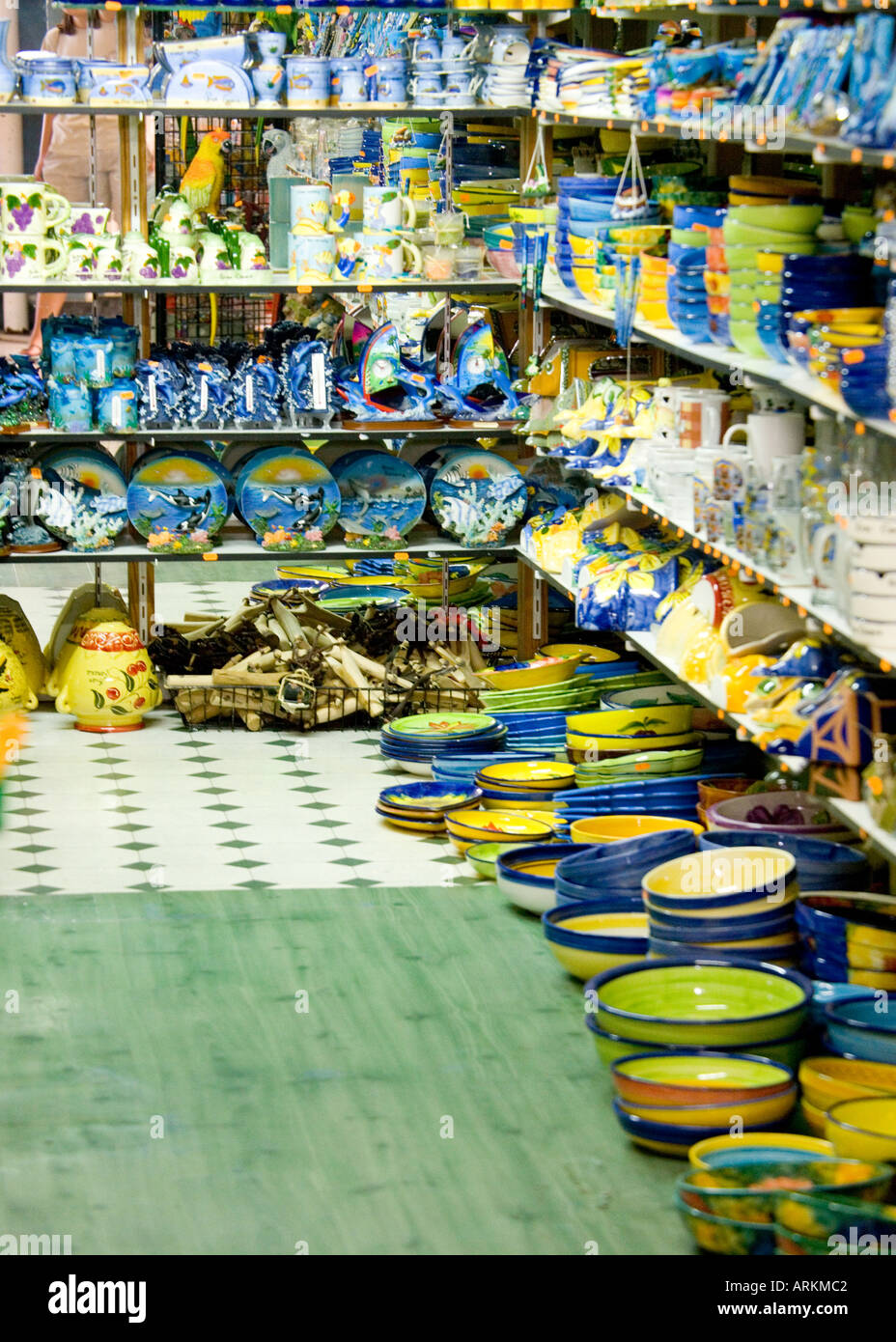 Céramique et une boutique de souvenirs, Marché de San Fernando, Gran Canaria Banque D'Images