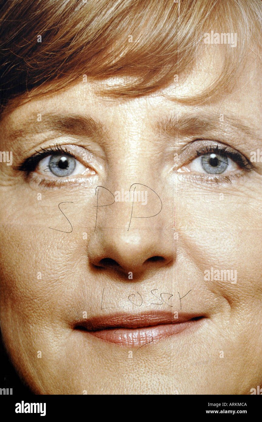 Close up Angela Merkel Banque D'Images