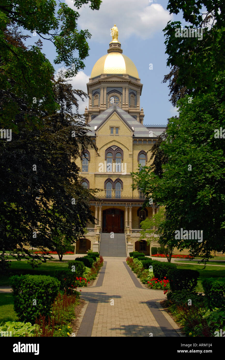 Campus de l'université de Notre Dame à South Bend dans l'Indiana Banque D'Images