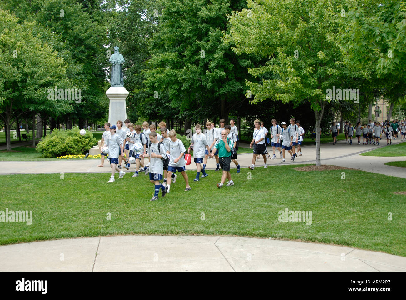 Campus de l'université de Notre Dame à South Bend dans l'Indiana Banque D'Images