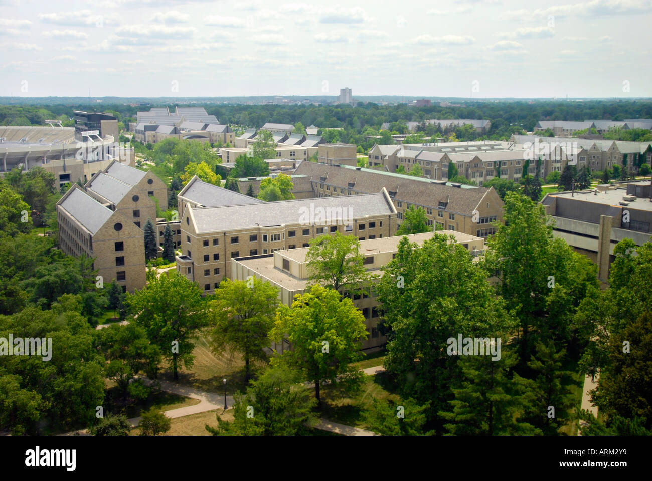 Campus de l'université de Notre Dame à South Bend dans l'Indiana Banque D'Images