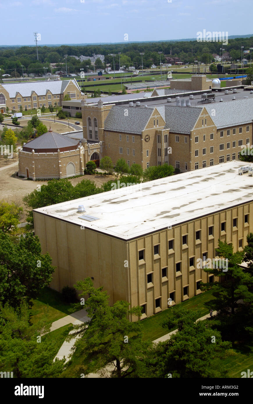 Campus de l'université de Notre Dame à South Bend dans l'Indiana Banque D'Images