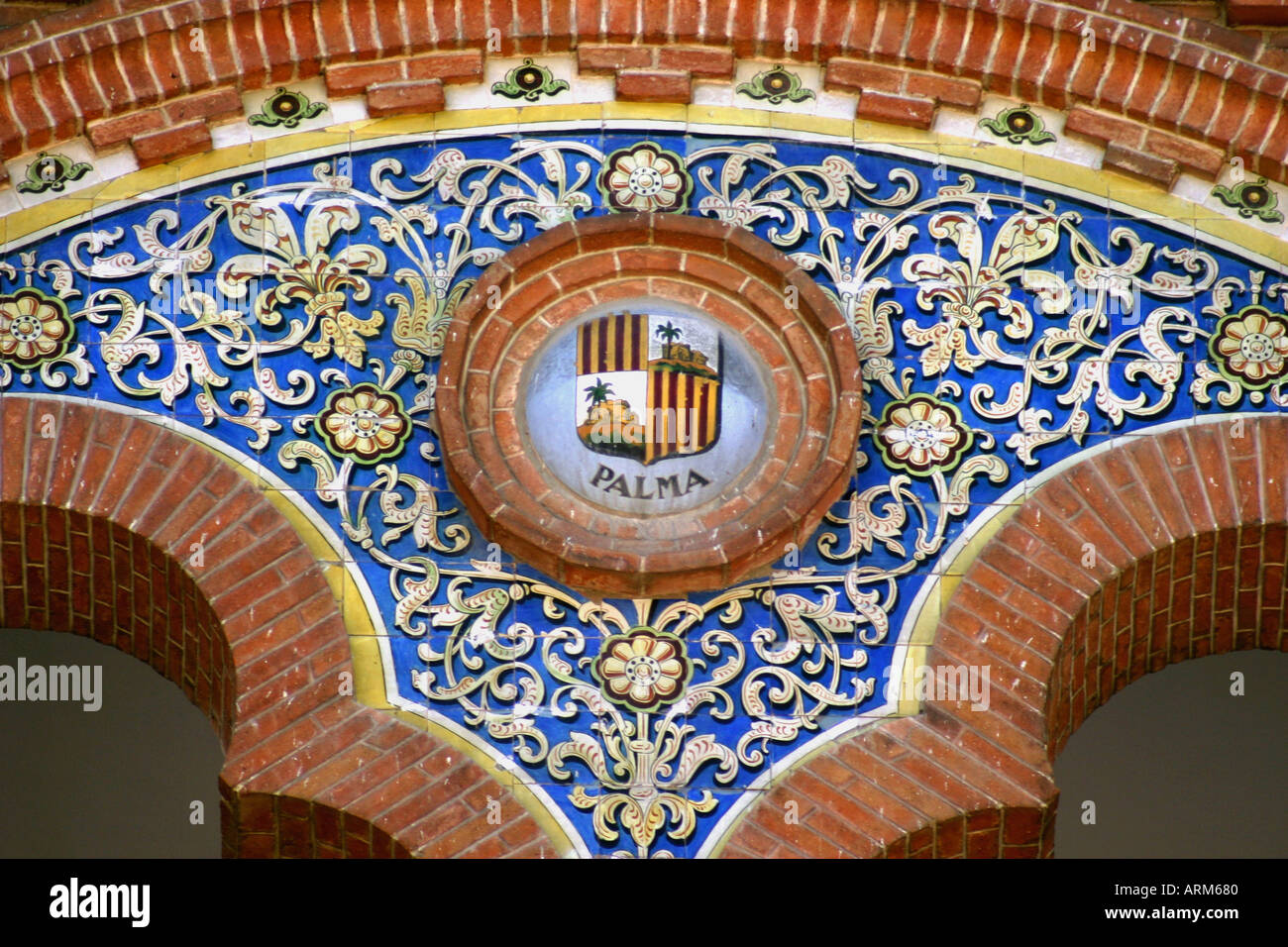 Espagne Madrid Plaza de Toros de Las Ventas Blason de Palma Banque D'Images