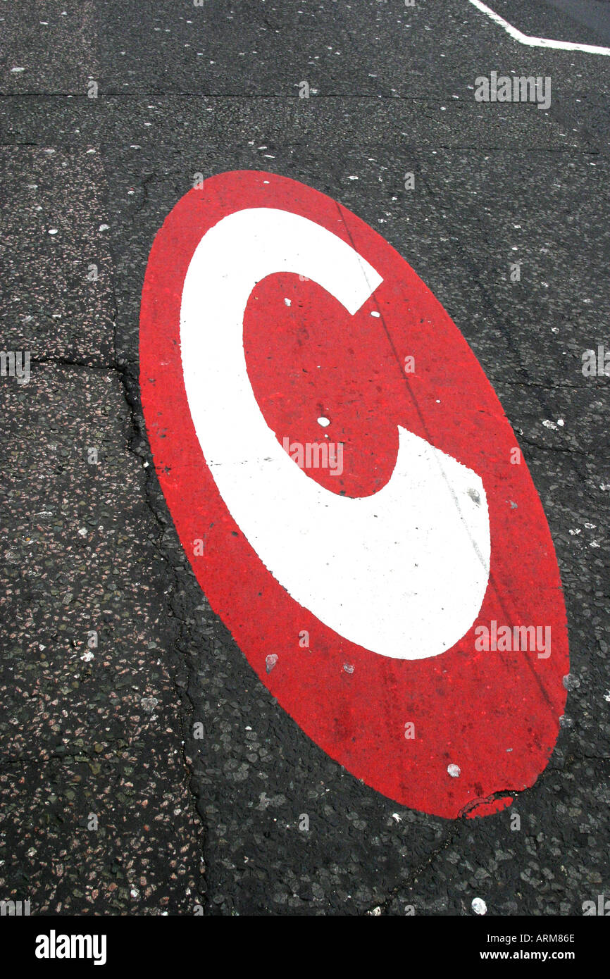 Zone de congestion signe, Londres Banque D'Images