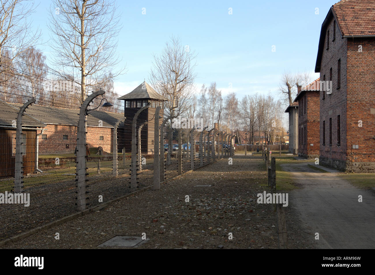 Blocs prison Auschwitz Banque D'Images