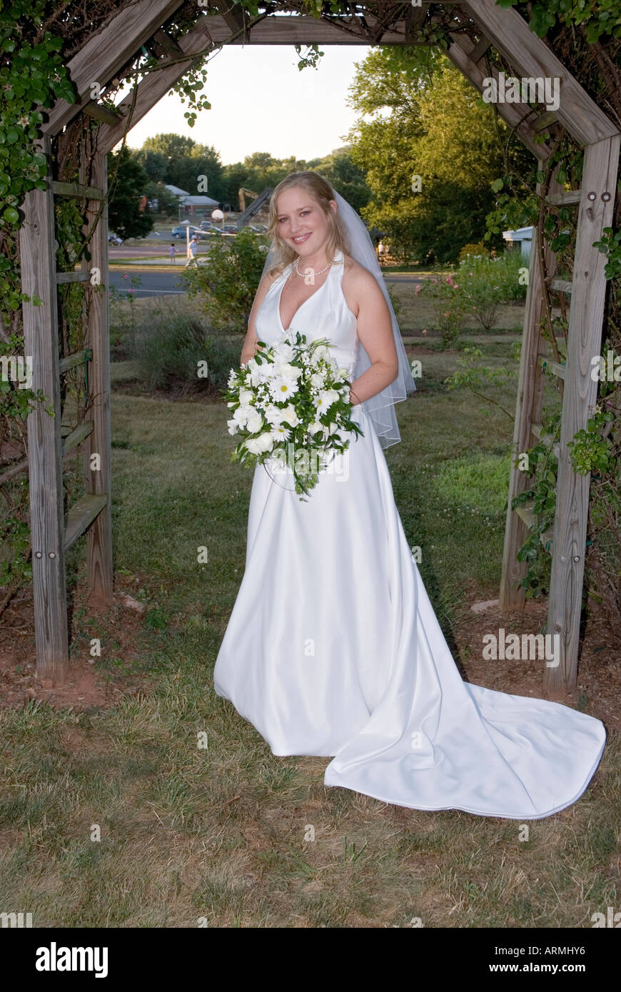 Photographie officielle de la mariée à une cérémonie de mariage Banque D'Images