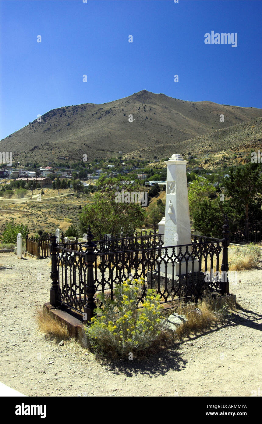 Cimetière de la célèbre ville de la ruée vers l'Virginia City NEVADA USA Banque D'Images